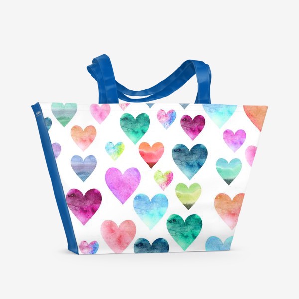 Пляжная сумка «Сердечки-1»