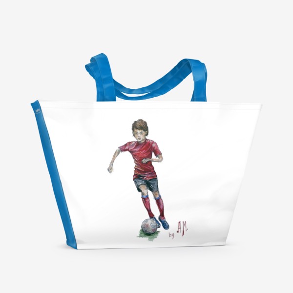 Пляжная сумка «Спорт. Футбол. Мальчик »