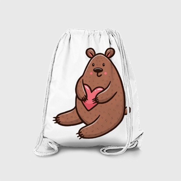 Рюкзак «Милый медведь с сердечком»
