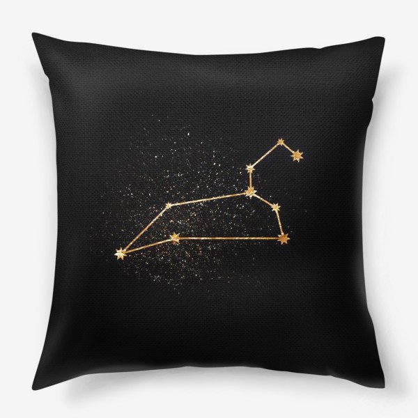 Подушка «Лев. Созвездие. Золото»