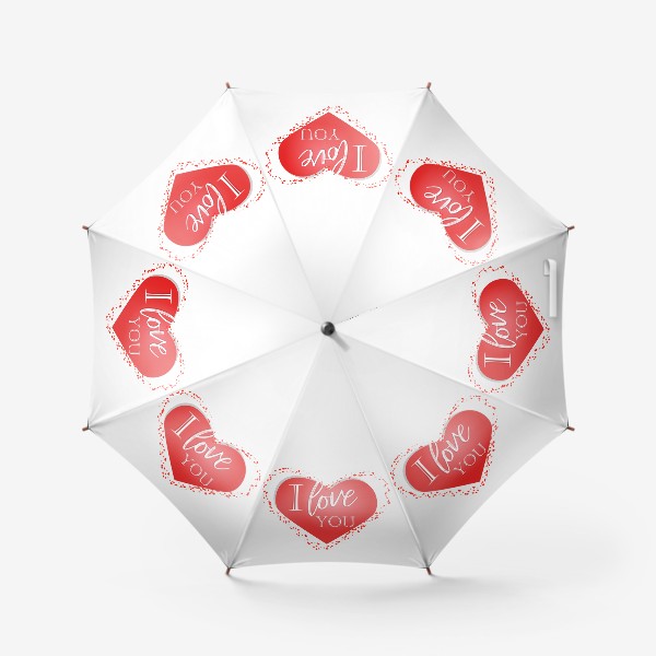 Зонт «Я тебя люблю. Красное сердце»