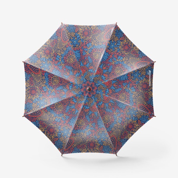 Зонт «красивое сердце из цветочного орнамента кружевное»