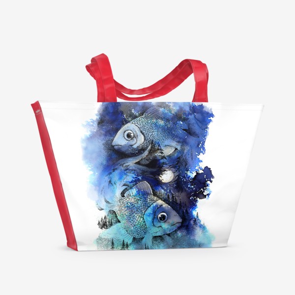 Пляжная сумка «Небесные рыбы»