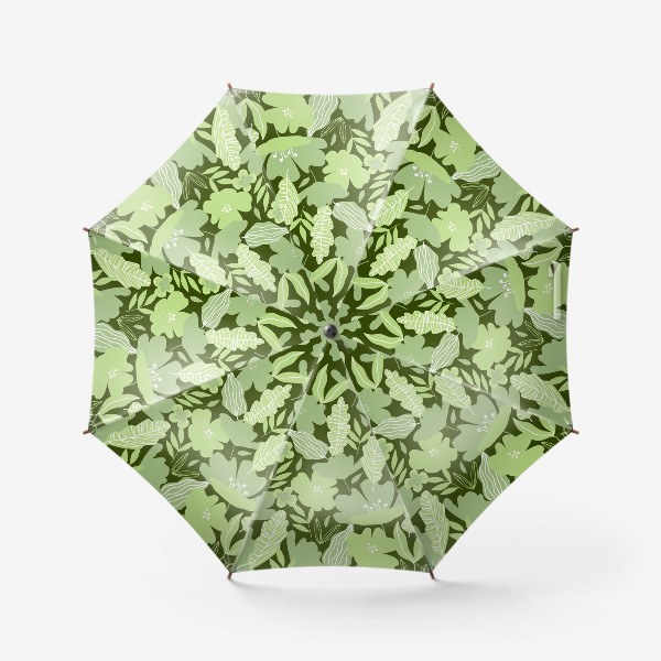 Зонт «зелёные цветы»