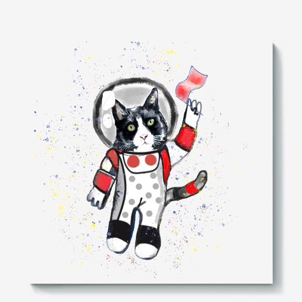 Холст «Кот в космосе»