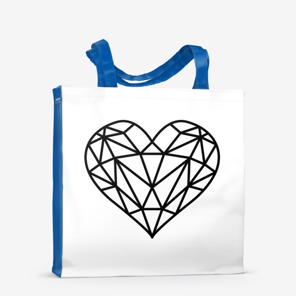 Сумка-шоппер «Минимализм сердце кристал»