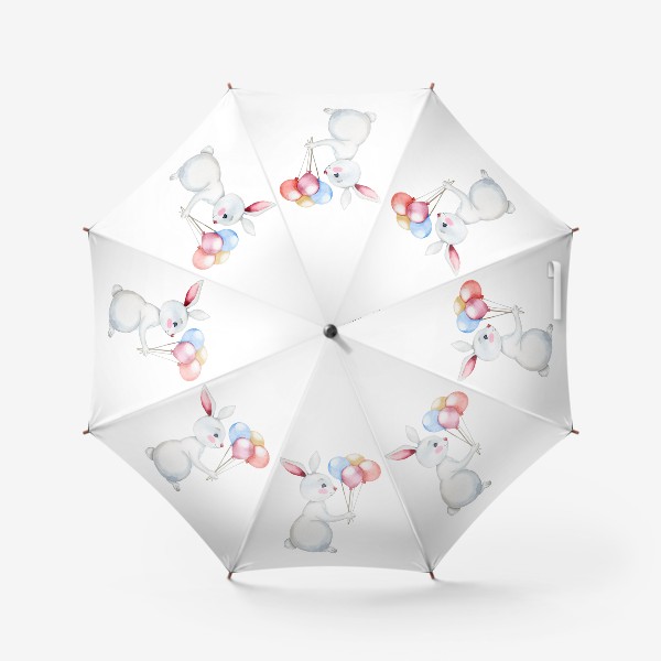 Зонт «Зайчик с воздушными шарами »