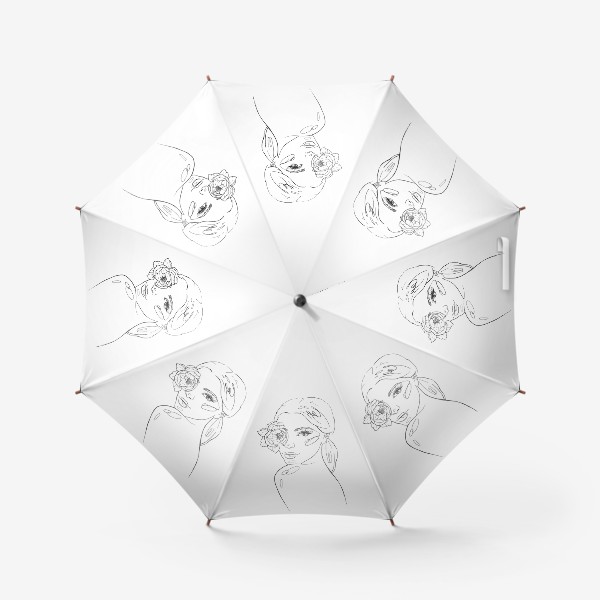 Зонт «Дама с пионом»