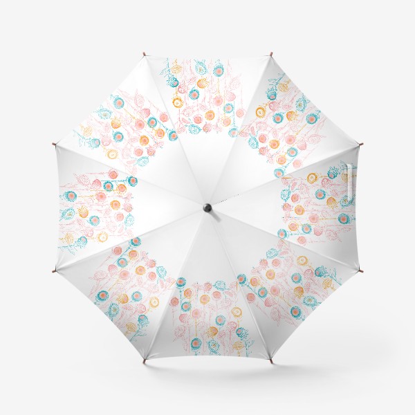 Зонт «Астры на белом»