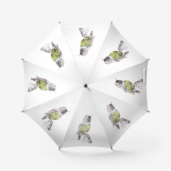Зонт «Птица и сад»