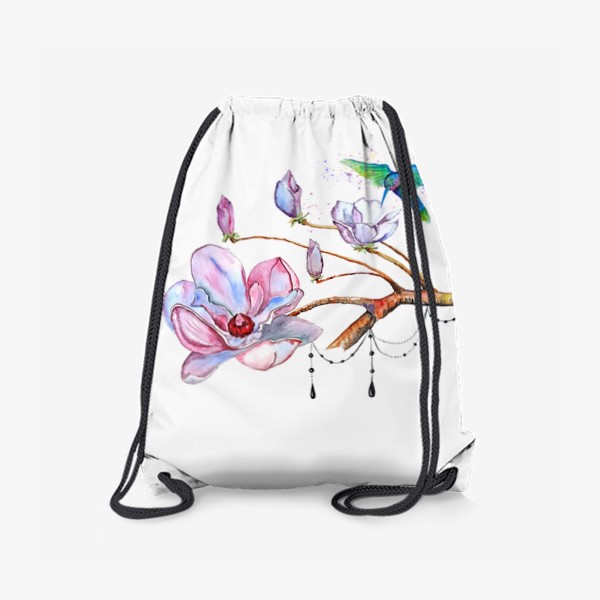 Рюкзак «цветы магнолия колибри»