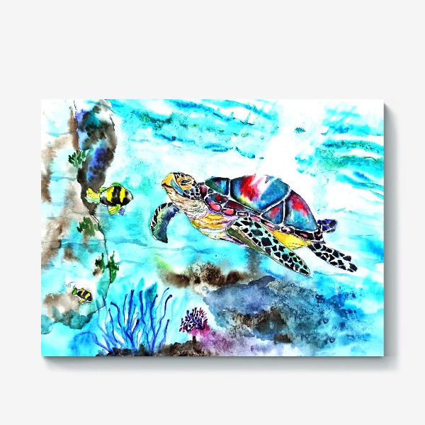 Холст «морская черепаха море лето океан»