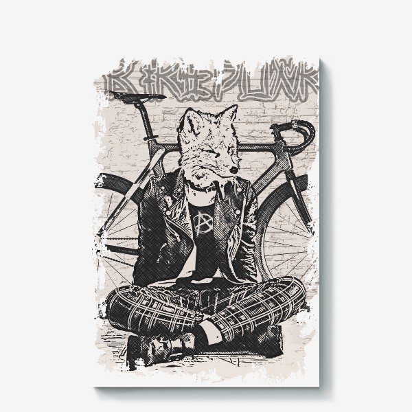 Холст «Fox Punk Rider»