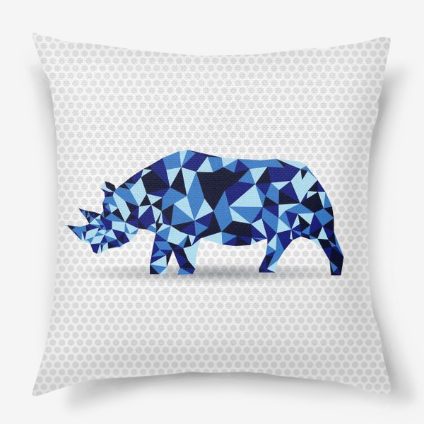 Подушка «Синий носорог»