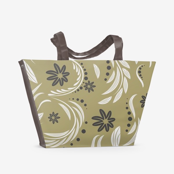 Пляжная сумка «Folk flowers pattern Floral surface design Seamless pattern»