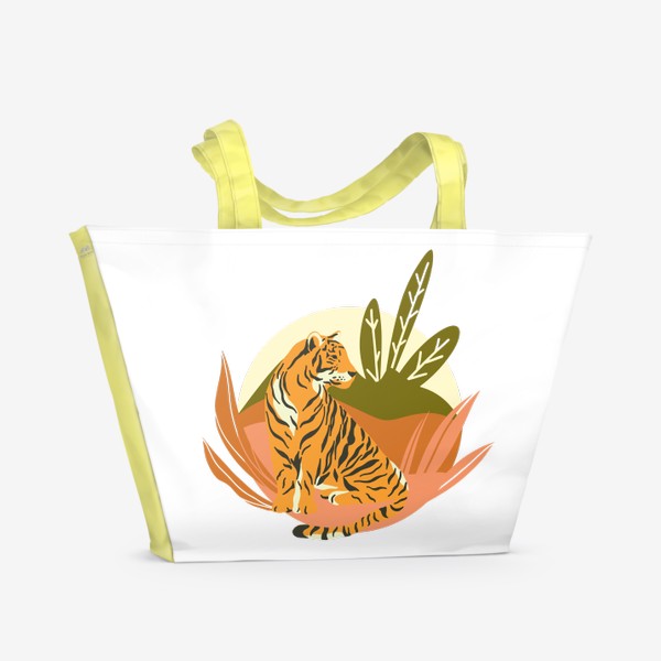 Пляжная сумка «Тигр в джунглях.»
