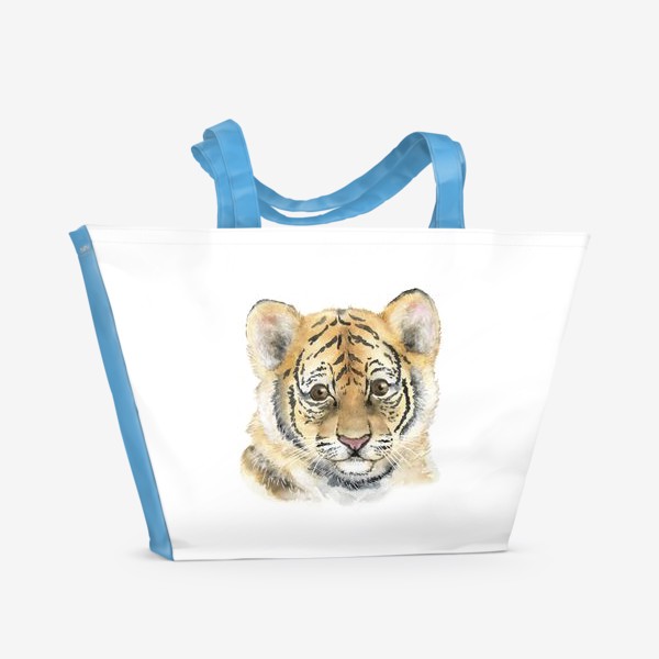 Пляжная сумка «молодой тигренок , символ года »