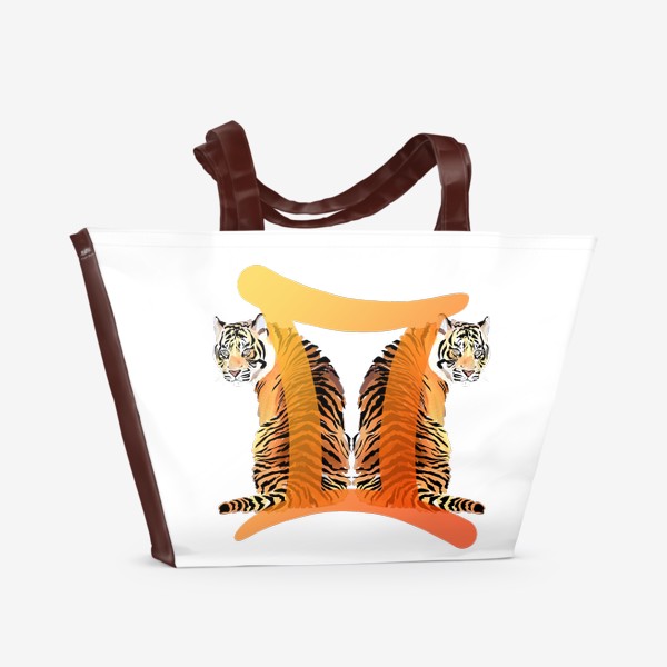 Пляжная сумка «Тигр-близнецы»