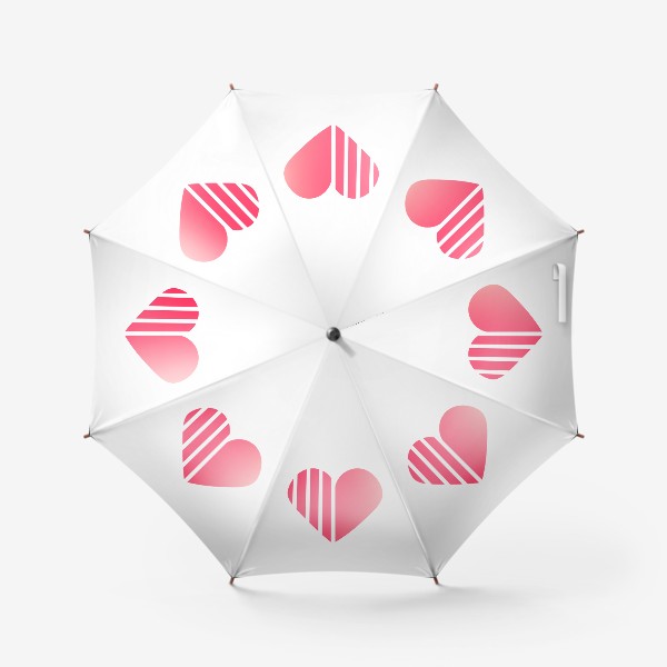 Зонт «Сердце с полосками»