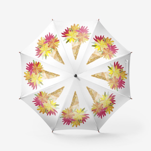 Зонт «Весенние цветы. Мороженое. Лето»