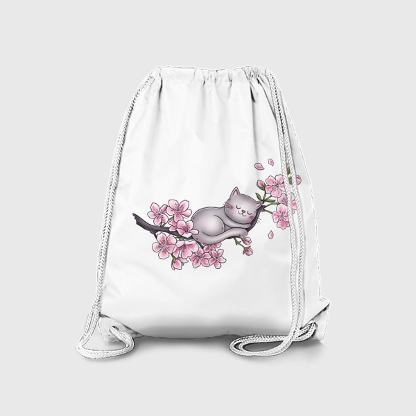 Рюкзак «Котик на цветущей сакуре (8 марта)»