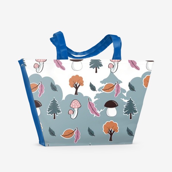 Пляжная сумка «Грибочки,лес»