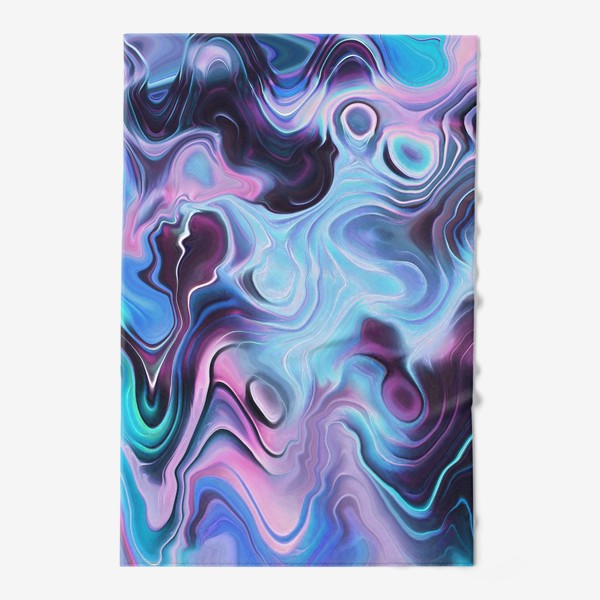Полотенце «Разноцветные абстрактные мраморные волны»