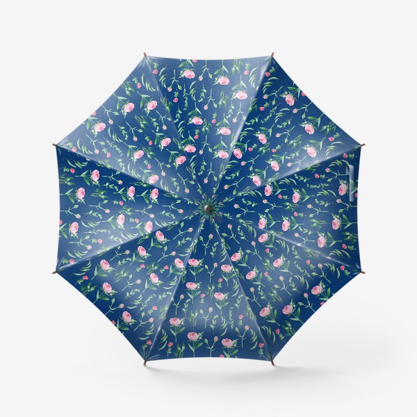 Зонт «Узор с розовыми пионами »