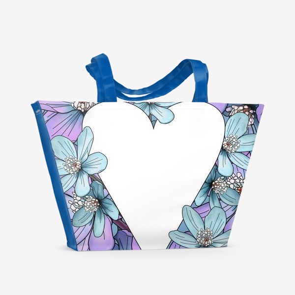 Пляжная сумка «Рамка для сердечка»