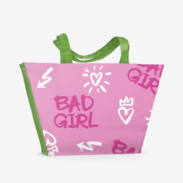 Пляжная сумка «Bad Girl Graffiti style»