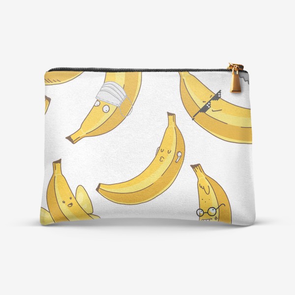 Косметичка «Веселые бананы, принт»