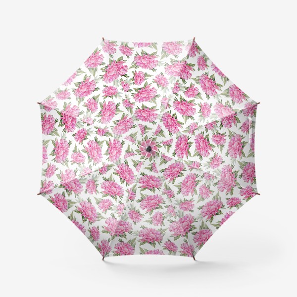 Зонт «Пионы акварельные»
