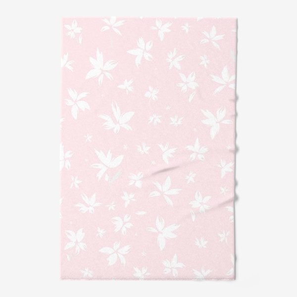 Полотенце «нежные цветы на розовом»