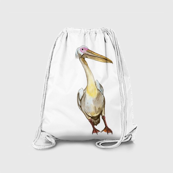Рюкзак «Белый пеликан акварель»