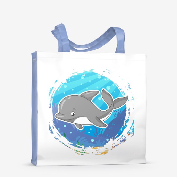 Сумка-шоппер «Милый мультяшный дельфин»