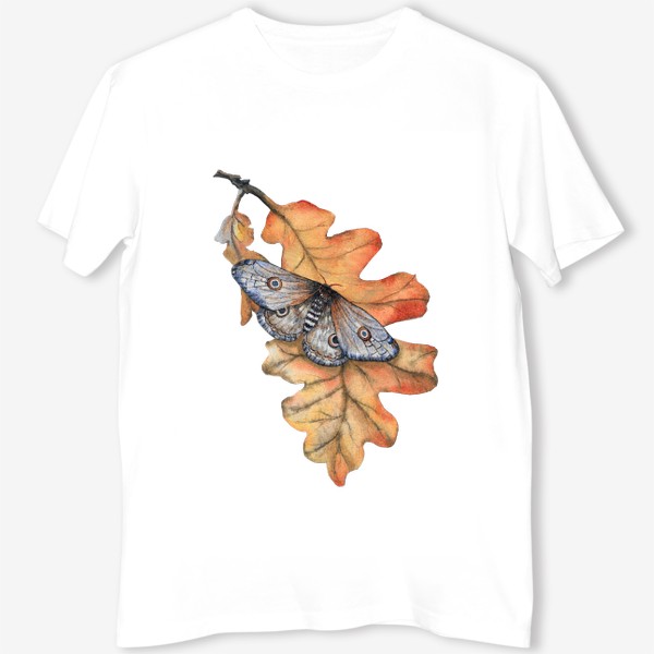 Футболка «Бабочка Мотылек Листья Осень Дуб Насекомые»