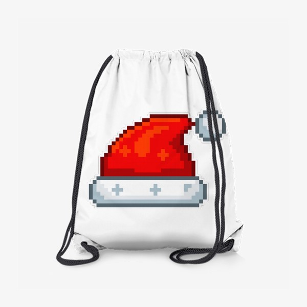Рюкзак «Пиксельный колпак Санта Клауса. Пиксель Арт. Новый год»