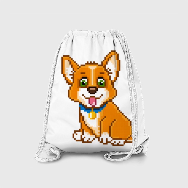Рюкзак «Пиксельный корги. Собака. Пиксель арт»