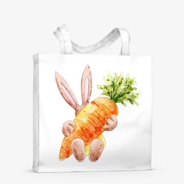 Сумка-шоппер «Зайка с морковкой, серия Ушастые, Новый год 2023»