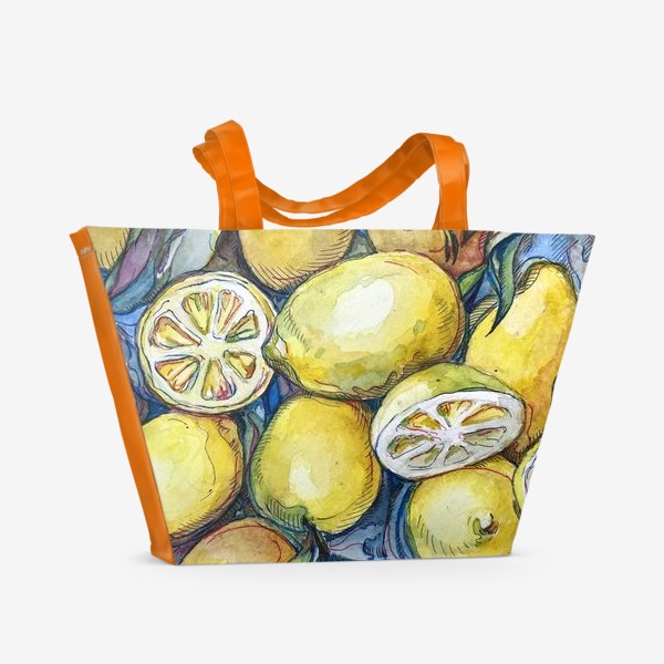 Пляжная сумка «Лимоны »