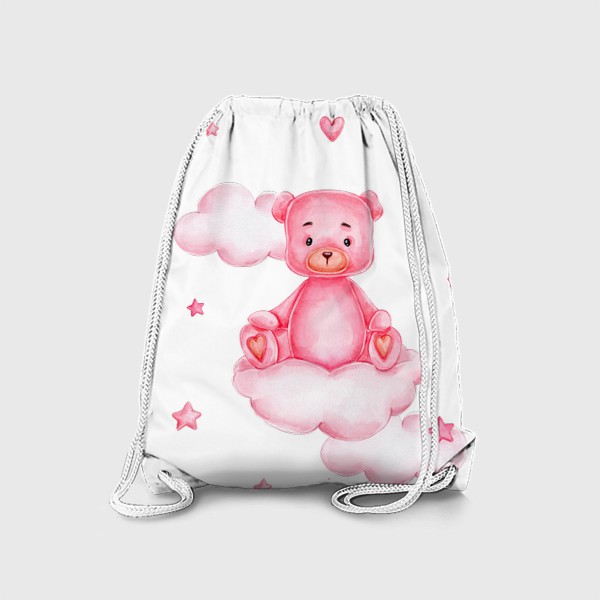 Рюкзак «Розовый мишка на розовых облаках. 14 февраля»