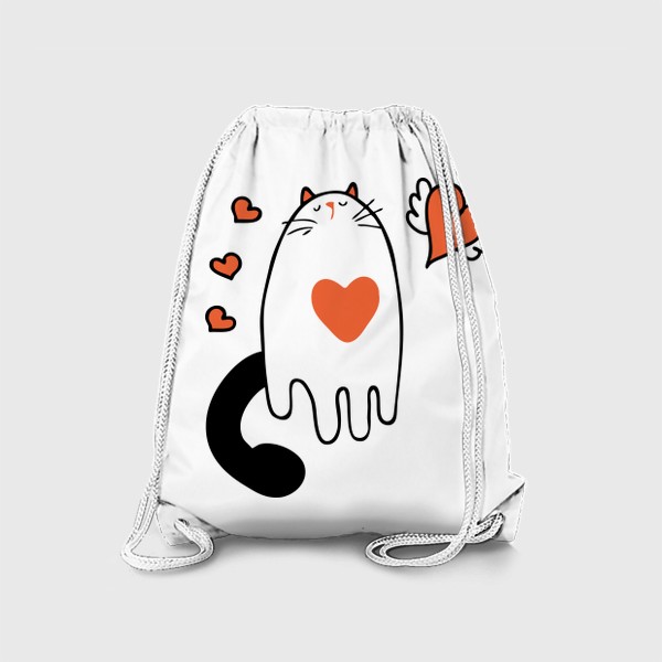 Рюкзак «Котик и сердечко»