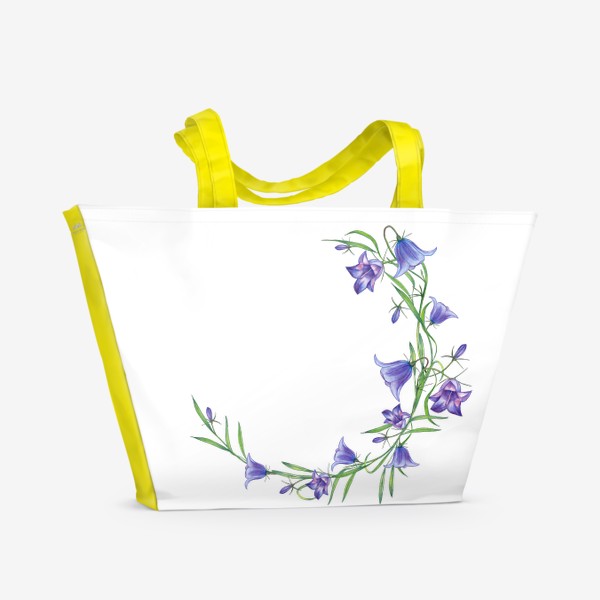 Пляжная сумка «Колокольчик Полевые цветы Летний венок»