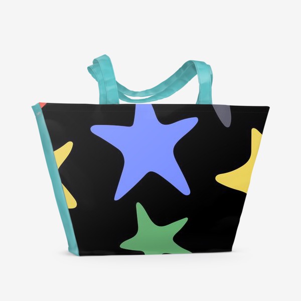 Пляжная сумка «Большие цветные звёзды»