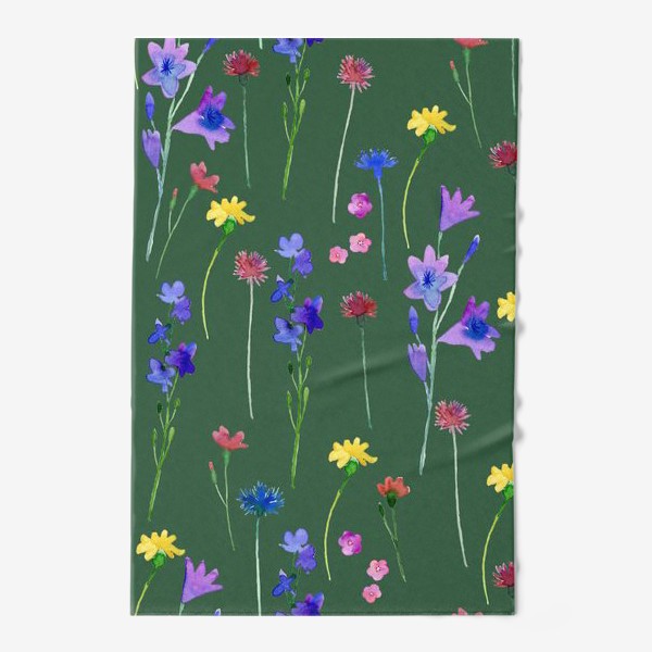 Полотенце «акварельные полевые цветы»