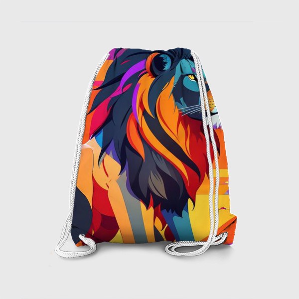 Рюкзак «Лев в абстрактном стиле»