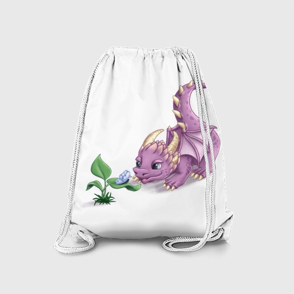 Рюкзак «Фиолетовый дракон и бабочка»
