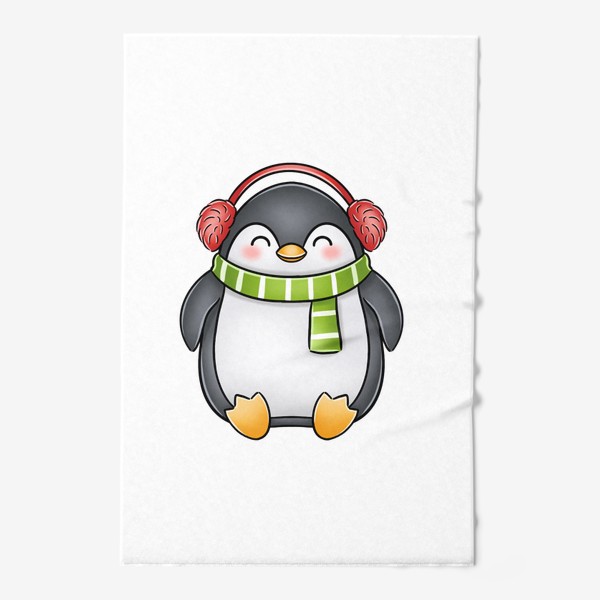 Полотенце «Пингвин в наушниках»