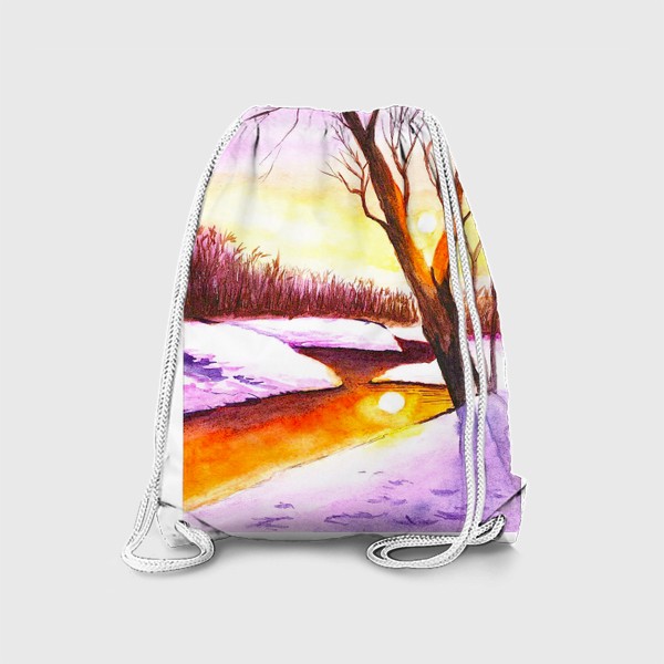 Рюкзак «закат на реке»
