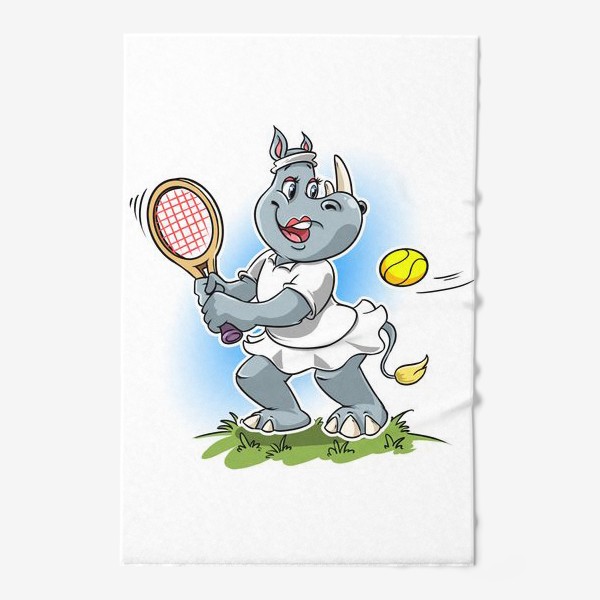 Полотенце &laquo;носорожек теннисист &raquo;